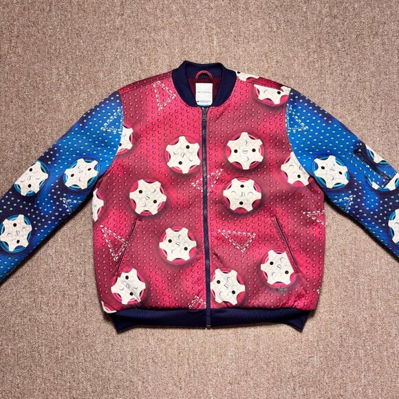 Rare 2014 Mary Katrantzou Adidas Originals Printed Bomber Jacket XL EUC - Picture 3 of 13